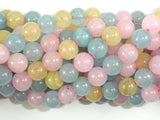 Jade Beads, Multi color, 8mm Round Beads-BeadBasic