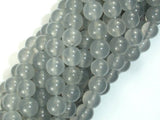 Jade Beads, Light Gray, 8mm Round Beads-BeadBasic