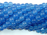 Jade Beads, Blue, 8mm Round Beads-BeadBasic