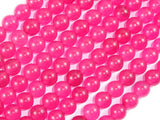 Jade Beads, Magenta, 8mm Round Beads-BeadBasic