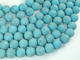 Matte Howlite Turquoise Beads, 10mm Round Beads-BeadBasic