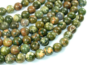 Rhyolite Beads, 10mm (10.6mm) Round Beads-BeadBasic