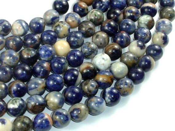 Orange Sodalite Beads, 10mm Round Beads-BeadBasic