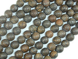 Matte Bronzite Beads, 8mm Round Beads-BeadBasic