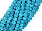 Blue Lava Beads, 6mm (6.5mm) Round Beads-BeadBasic