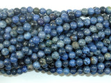 Dumortierite, 4mm Round Beads-BeadBasic