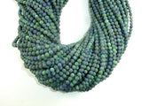 Matte Azurite Malachite Beads, 4mm Round Beads-BeadBasic