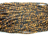 Matte Tiger Eye, 4mm Round Beads-BeadBasic