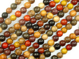 Mixed Wood Beads, 6mm Round Beads-BeadBasic