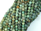 Matte African Turquoise Beads, 4mm Round Beads-BeadBasic