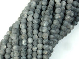 Matte Black Labradorite Beads, Matte Larvikite, 4mm Round Beads-BeadBasic