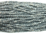 Matte Black Labradorite Beads, Matte Larvikite, 4mm Round Beads-BeadBasic