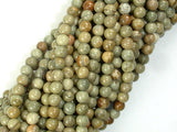 Silver Leaf Jasper Beads, 4mm Round Beads-BeadBasic