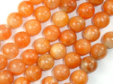 Orange Calcite Beads, 12mm Round Beads-BeadBasic