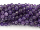 Amethyst Beads, 10mm Faceted Round-BeadBasic