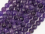 Amethyst Beads, 10mm Faceted Round-BeadBasic