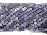 Matte Amethyst Beads, 4mm Round Beads-BeadBasic