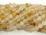 Yellow Quartz, 6mm(6.3mm) Round Beads-BeadBasic