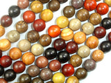 Mixed Wood Beads, 8mm Round Beads-BeadBasic