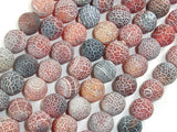 Frosted Matte Agate, Dragon Vein Agate, 10mm Round Beads-BeadBasic