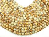 Picture Jasper Beads, 10mm Faceted Round Beads-BeadBasic