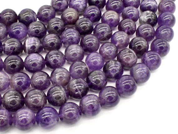 Amethyst Beads, 10mm Round Beads-BeadBasic