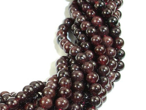 Red Garnet Beads, 4mm-4.7mm Round Beads-BeadBasic