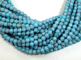 Turquoise Howlite Beads, 4mm Round Beads-BeadBasic