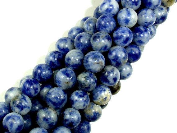 Blue Spot Jasper Beads, Round, 6mm-BeadBasic