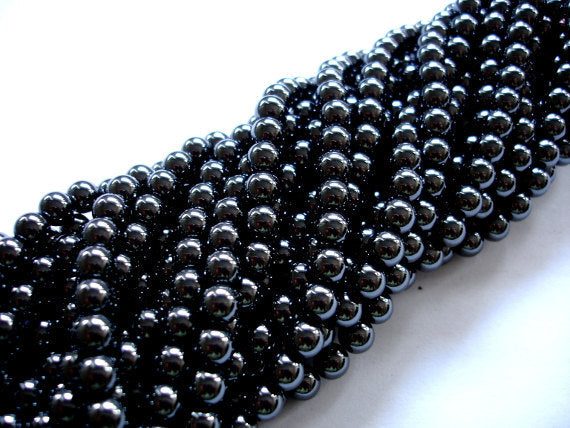 Hematite Beads, Round, 6mm-BeadBasic