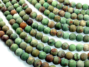 Matte Green Opal Beads, Round-BeadBasic