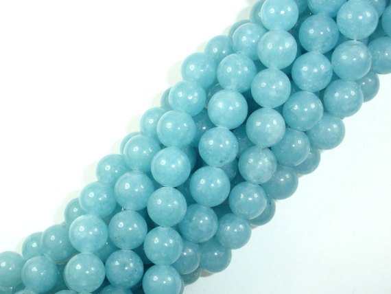 Blue Sponge Quartz Beads, Round, 10mm-BeadBasic