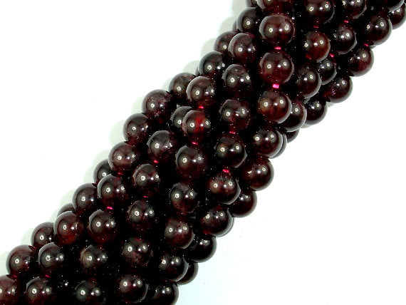 Red Garnet Beads, 6mm Round Beads-BeadBasic