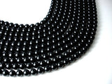Black Tourmaline Beads, 8mm (8.5mm) Round Beads-BeadBasic