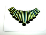 Quartz Beads, Coated Green, Top Drilled Graduated Stick-BeadBasic