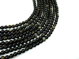 Golden Obsidian Beads, Round, 6mm-BeadBasic