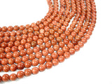 Goldstone Beads, Round, 8mm (7.8mm)-BeadBasic