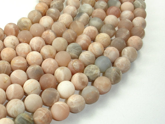 Matte Sunstone Beads, Round, 10mm-BeadBasic