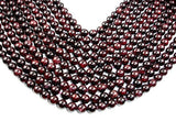 Red Garnet Beads, Approx 9mm Round Beads-BeadBasic
