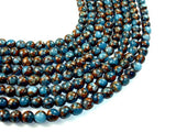 Mosaic Stone Beads, 10mm Round Beads-BeadBasic