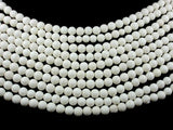 White Sponge Coral Beads, Round, 8mm (7.8mm)-BeadBasic