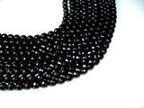Black Onyx Beads, Faceted Round, 8mm-BeadBasic