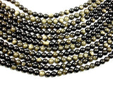 Golden Obsidian Beads, Round, 8mm-BeadBasic