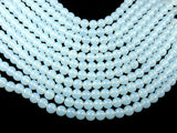 White Opalite Beads, Round, 10mm, 14.5 Inch-BeadBasic