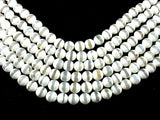 Tibetan Agate Beads,White, Faceted Round, 10mm-BeadBasic
