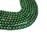 Green Chalcopyrite, 8mm Round Bead-BeadBasic