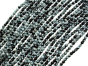 Snowflake Obsidian Beads, Round, 2mm-BeadBasic