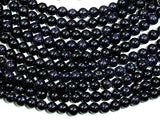 Blue Goldstone Beads, Round, 4mm-BeadBasic
