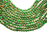 Mosaic Stone Beads, Round, Green, 8mm-BeadBasic