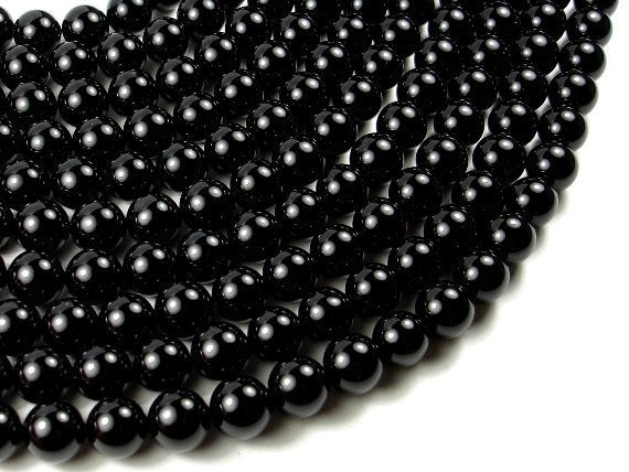 Black Onyx Beads, Round 12mm-BeadBasic